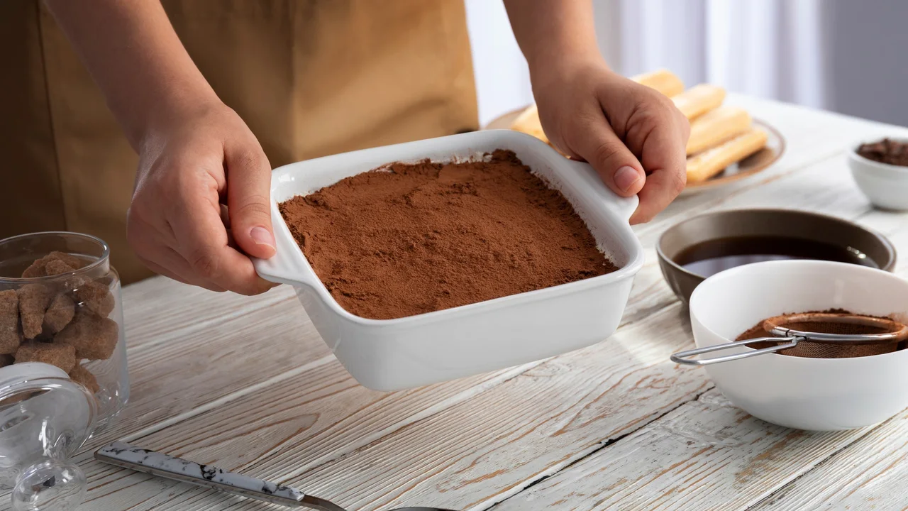 Rietta del tiramisù senza uova e mascarpone